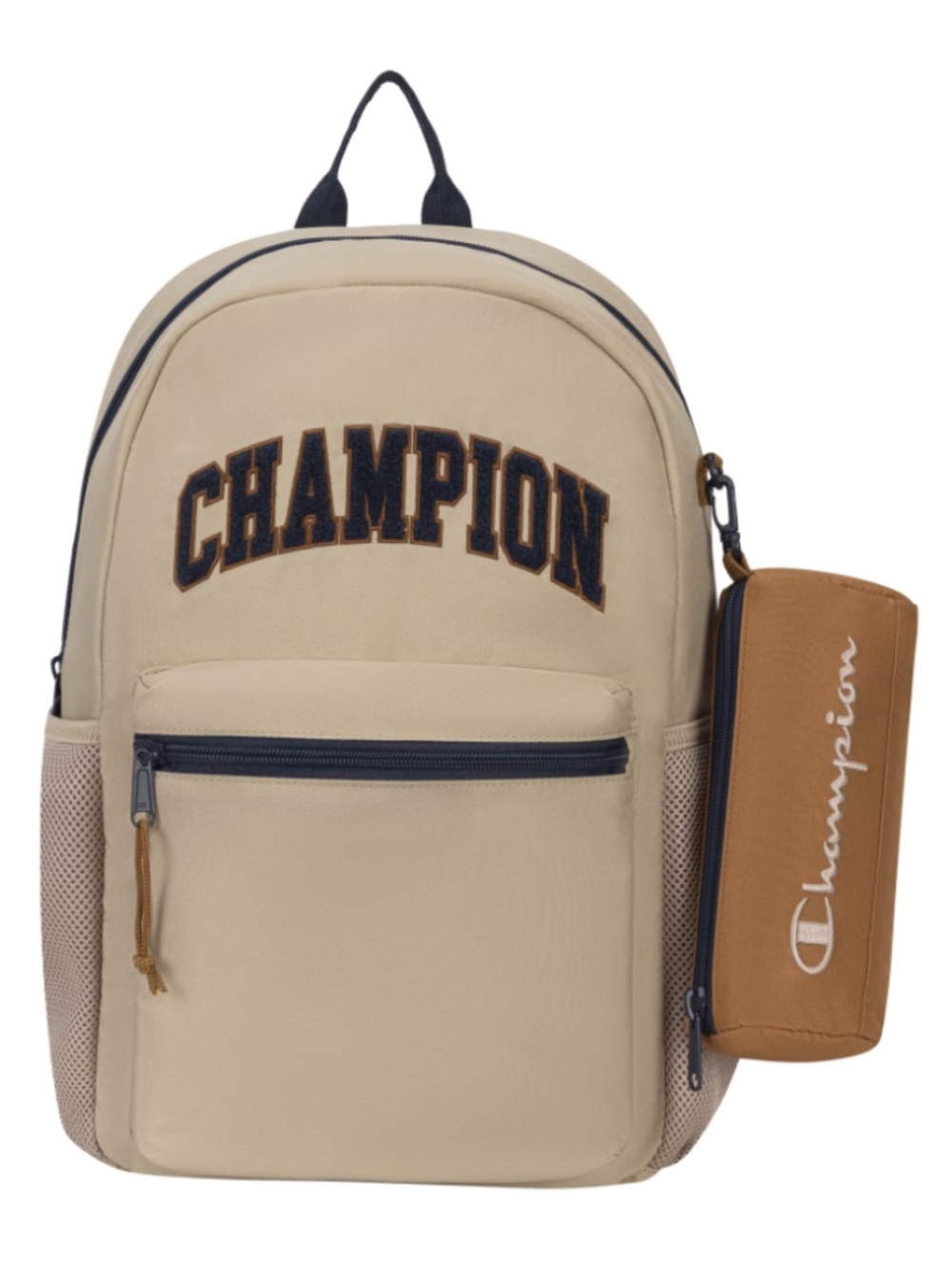 Champion Unisex 18 inch Tan Campus Backpack with Padded Laptop Sleeve